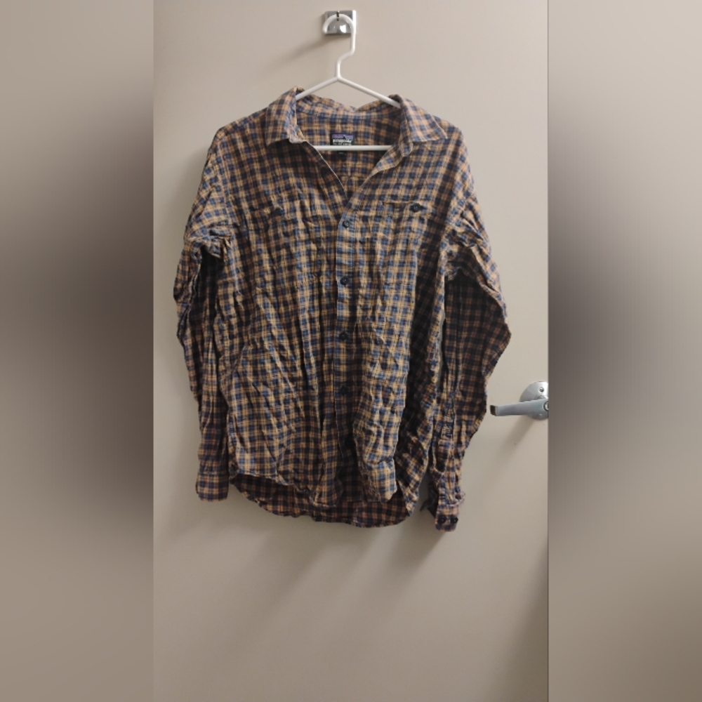 Patagonia Mens Long Sleeves Organic Cotton Flannel Shirt Sz M